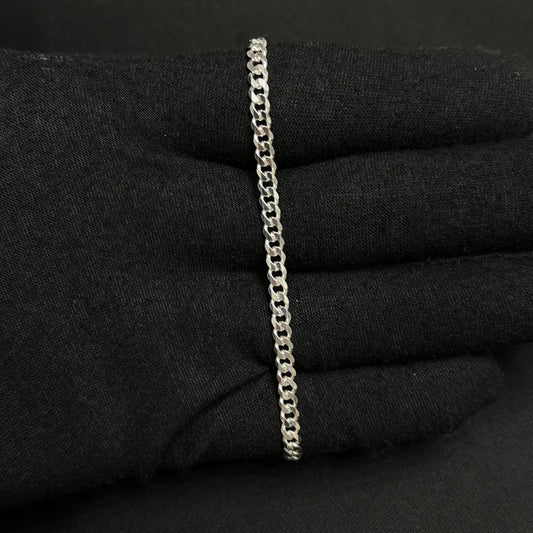 4MM Sterling Silver Curb Bracelet