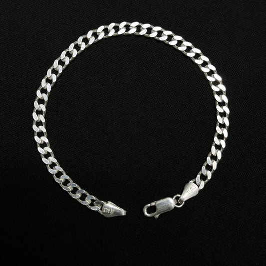 5MM Sterling Silver Baby Curb Bracelet