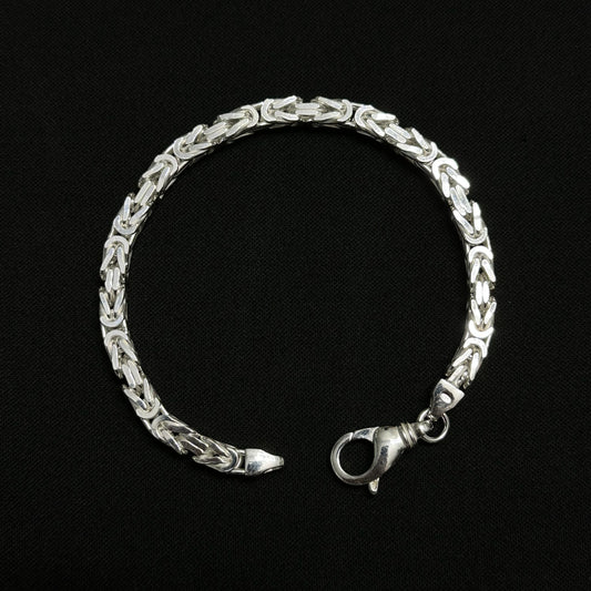 5MM Sterling Silver Byzantine Bracelet