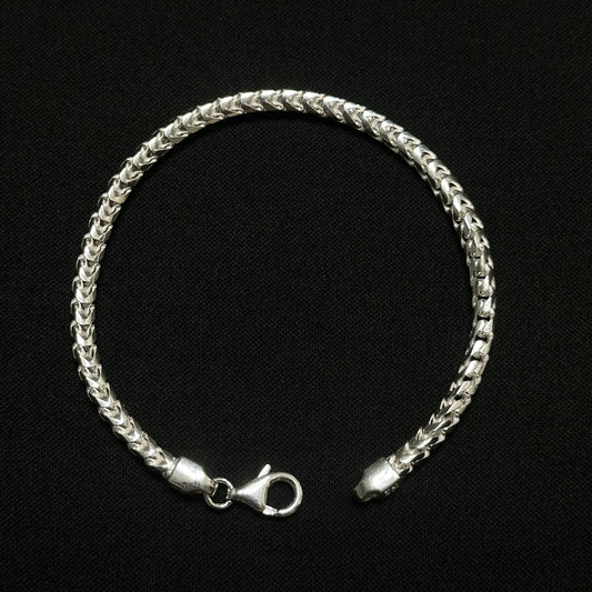 4MM Sterling Silver Franco Bracelet