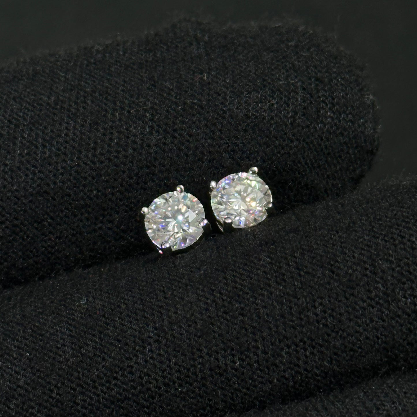 5MM Moissanite Round Earrings