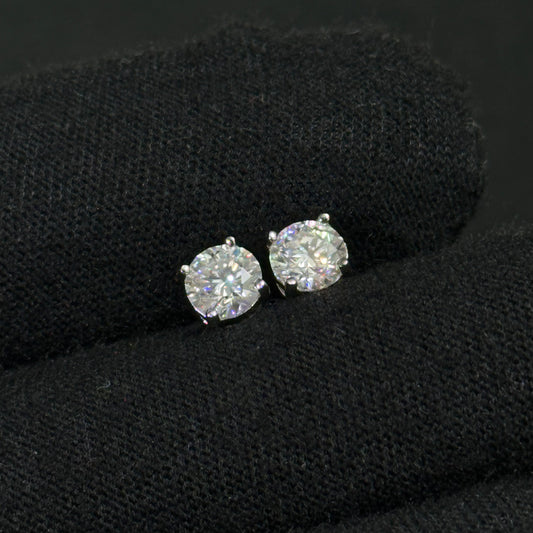 5MM Moissanite Round Earrings