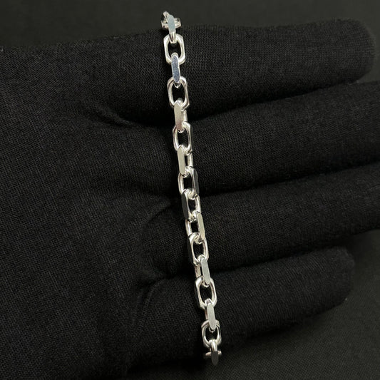 5MM Sterling Silver Anchor Bracelet