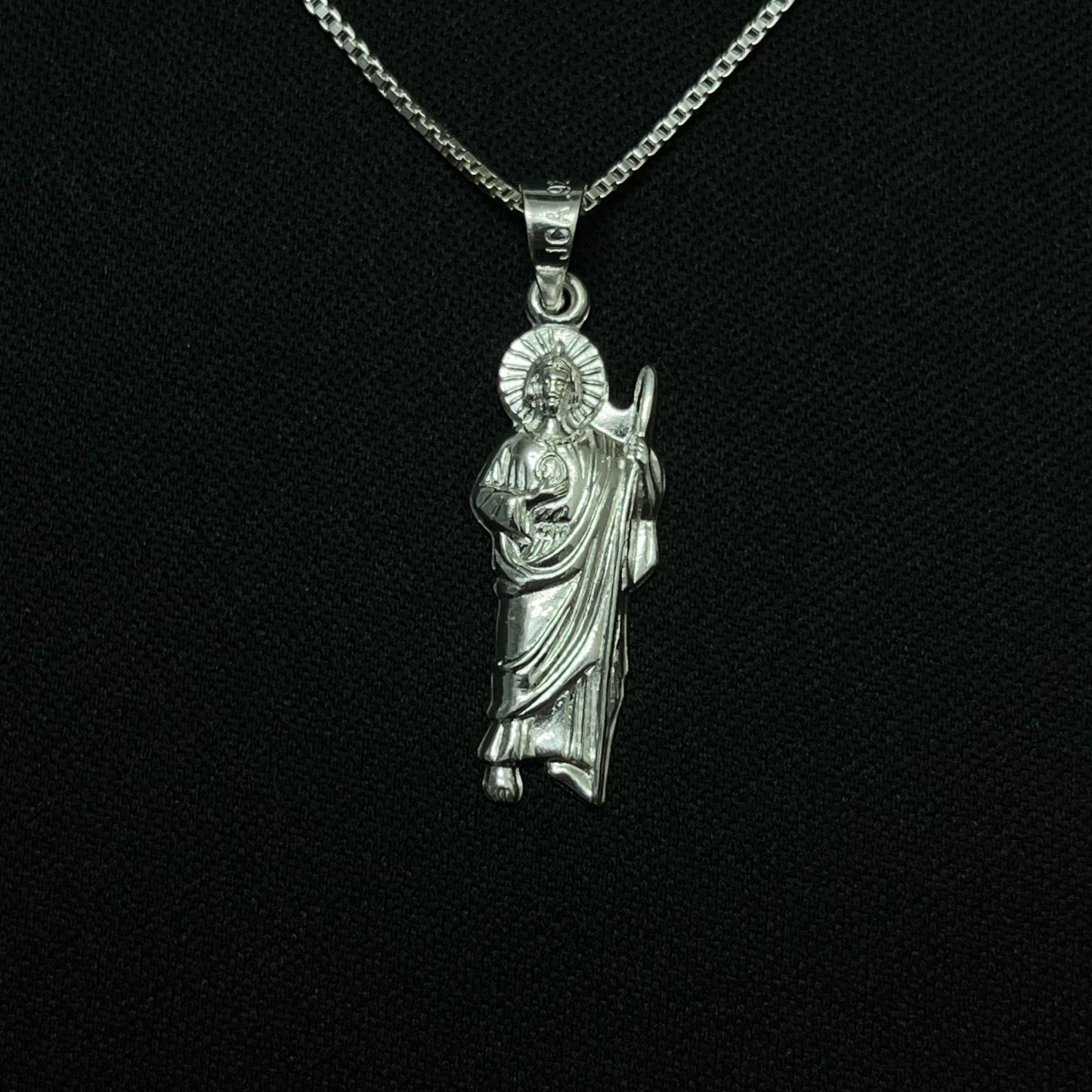 Sterling Silver St. Jude Statue Necklace