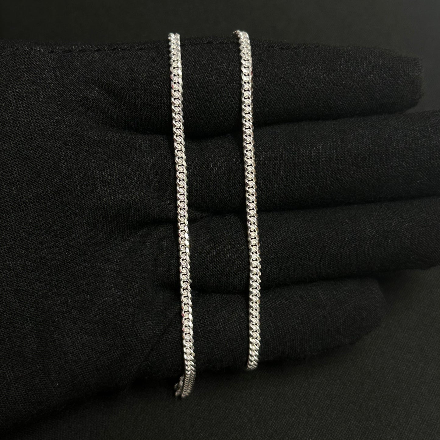3MM Sterling Silver Miami Cuban Link Chain