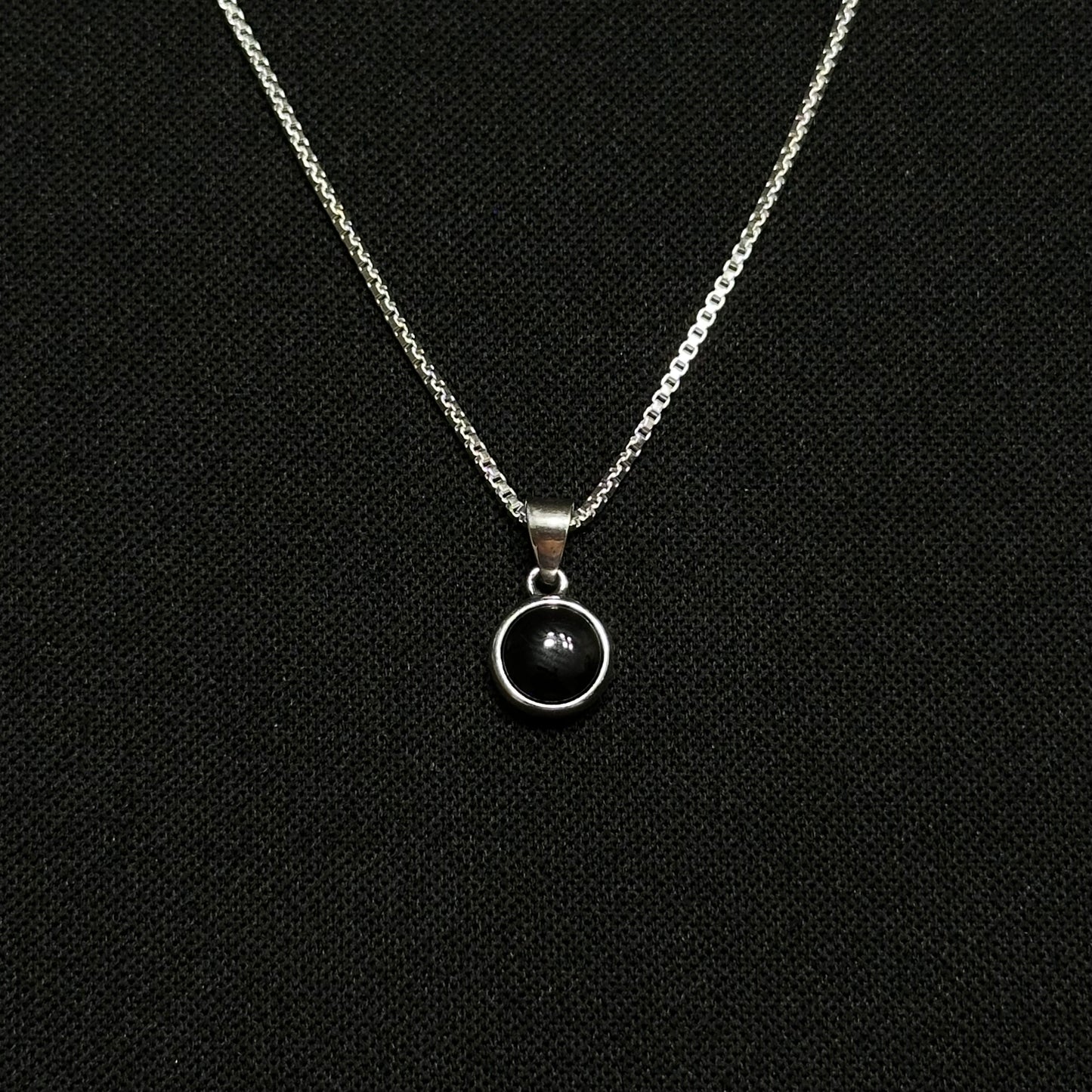 Sterling Silver Onyx Necklace