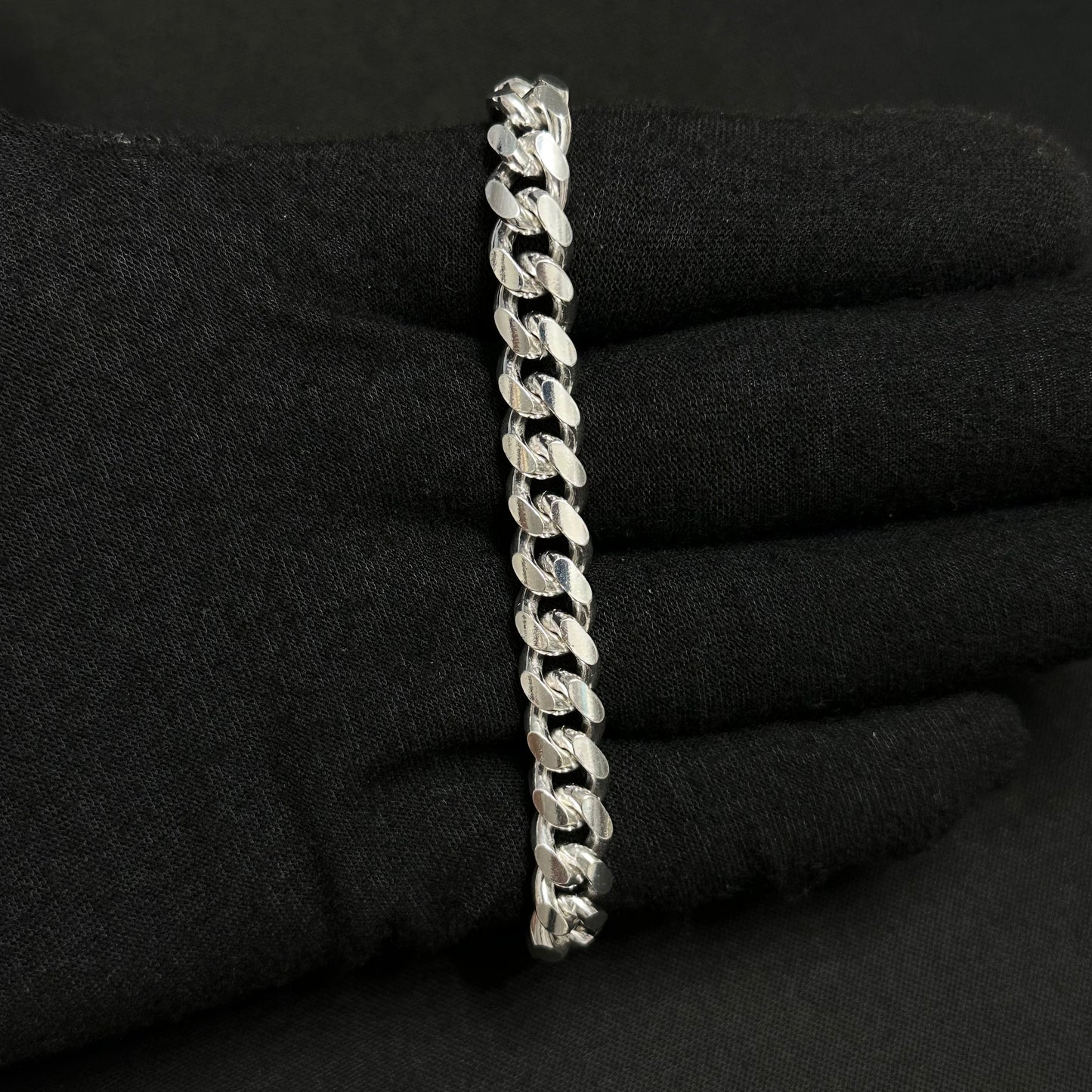 8MM Sterling Silver Miami Cuban Link Bracelet