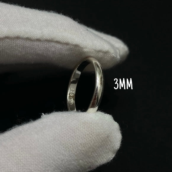 Sterling Silver 3MM Plain Band Ring