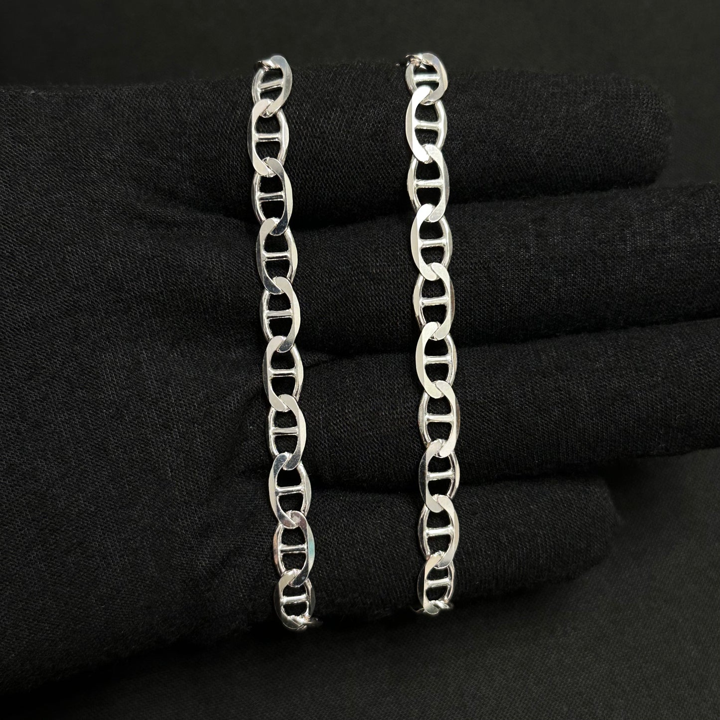 6MM Sterling Silver Mariner Chain