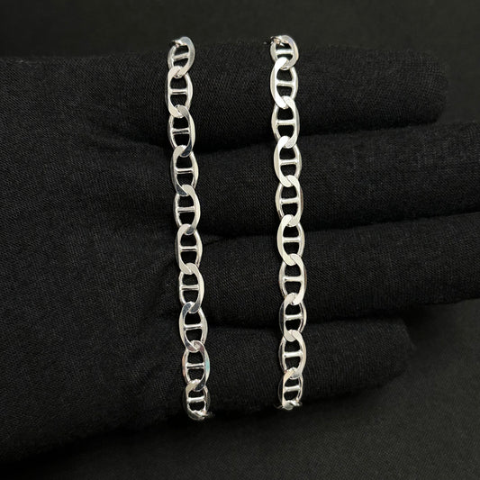 6MM Sterling Silver Mariner Chain