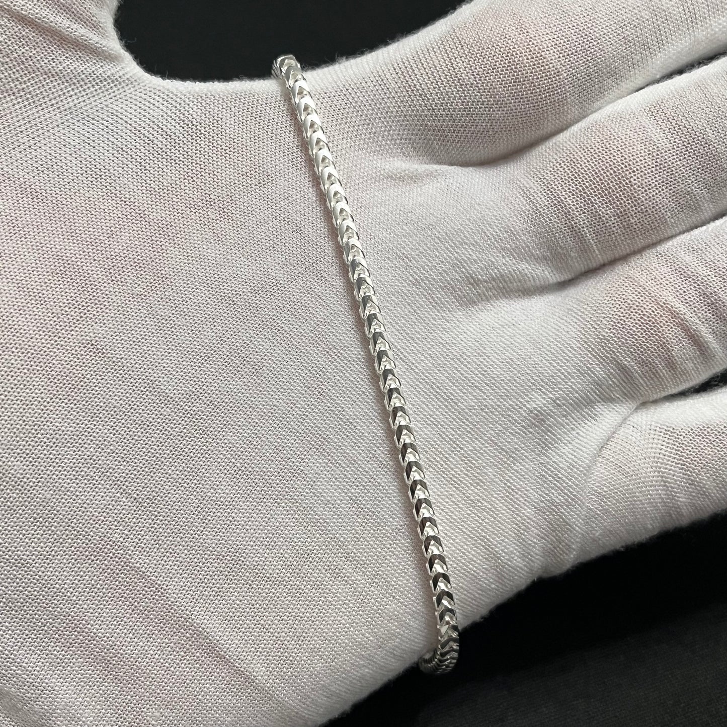 3MM Sterling Silver Franco Bracelet