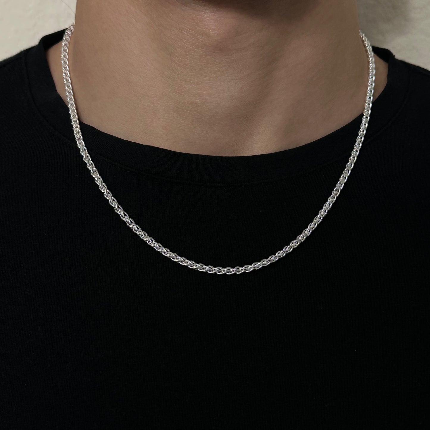 3MM Sterling Silver Wheat Chain