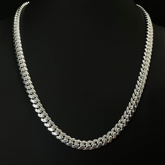 7.5MM Sterling Silver Miami Cuban Link Chain