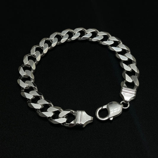 11MM Sterling Silver Curb Bracelet