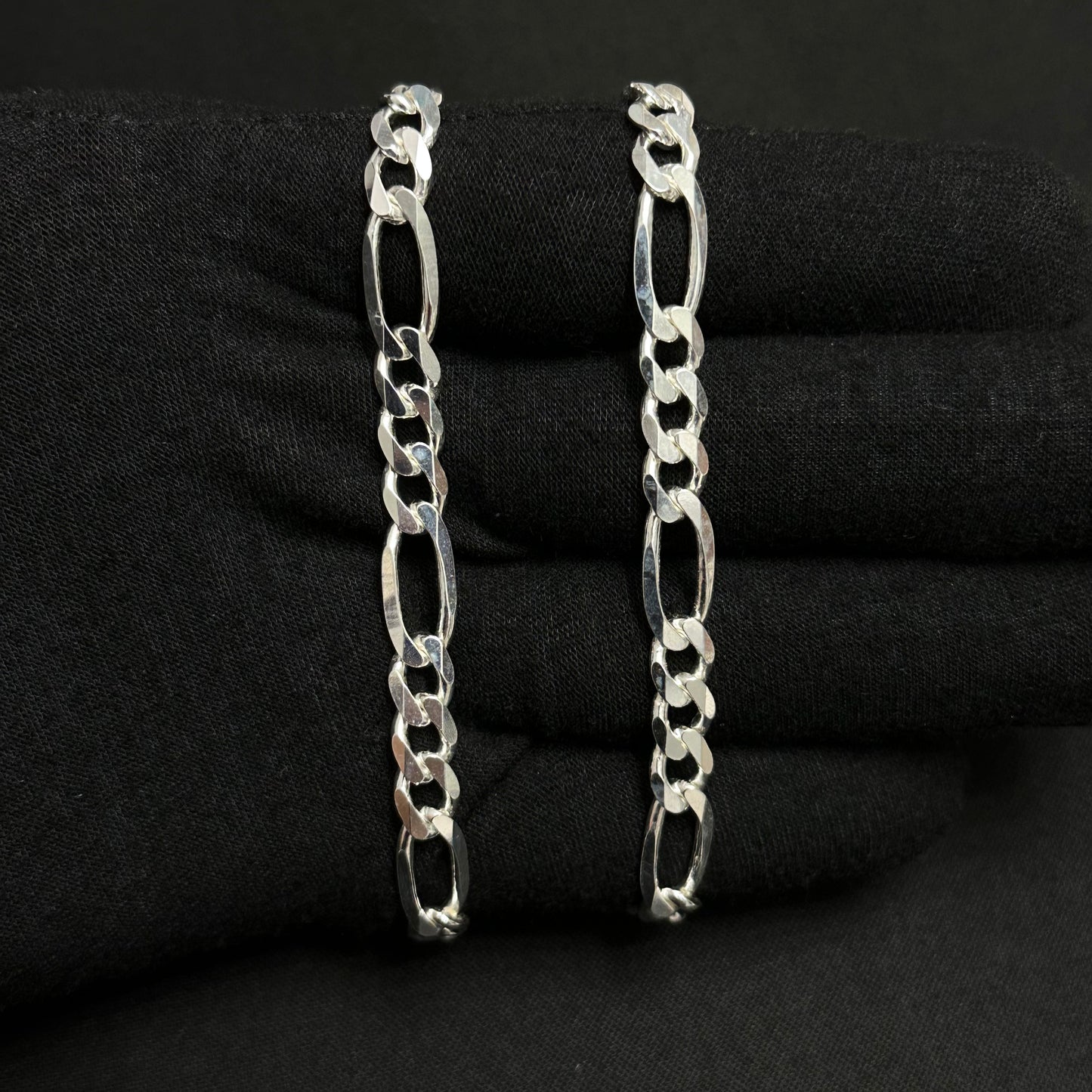 7MM Sterling Silver Figaro Chain