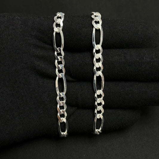 7MM Sterling Silver Figaro Chain