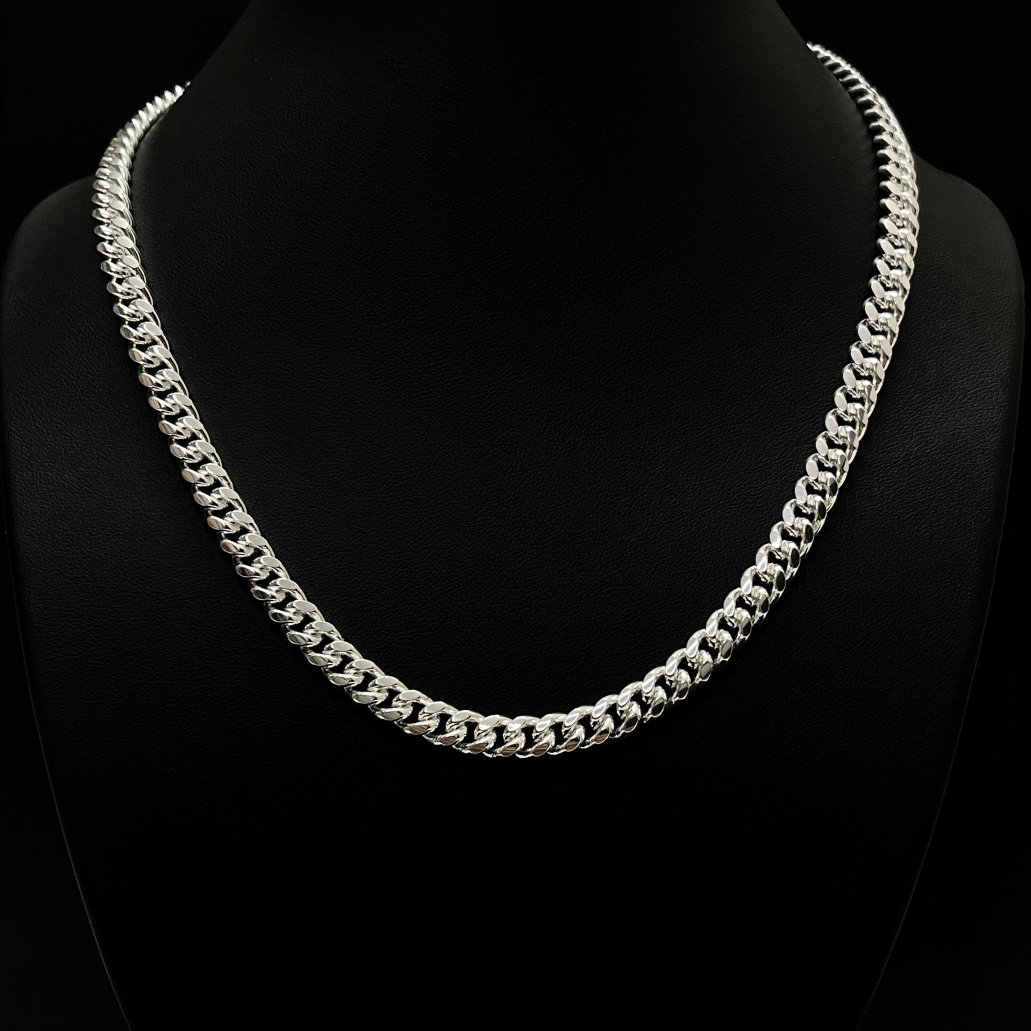 7MM Sterling Silver Miami Cuban Link Chain