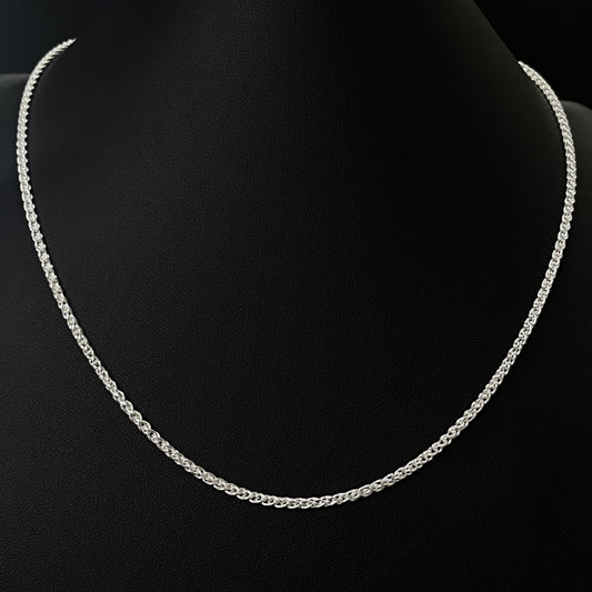 2MM Sterling Silver Wheat Chain