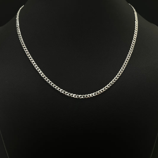 3MM Sterling Silver Flat Curb Chain