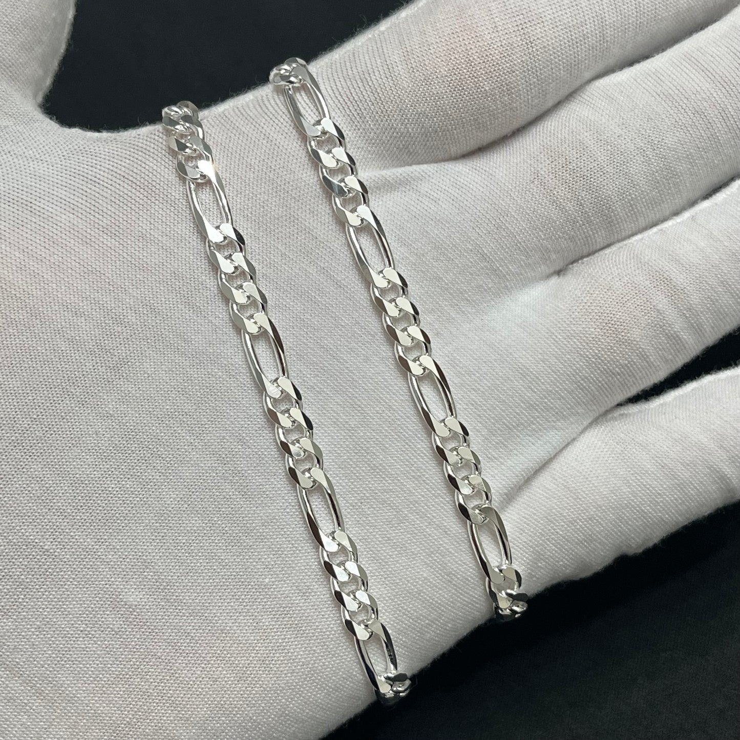 5.5MM Sterling Silver Classic Figaro Chain