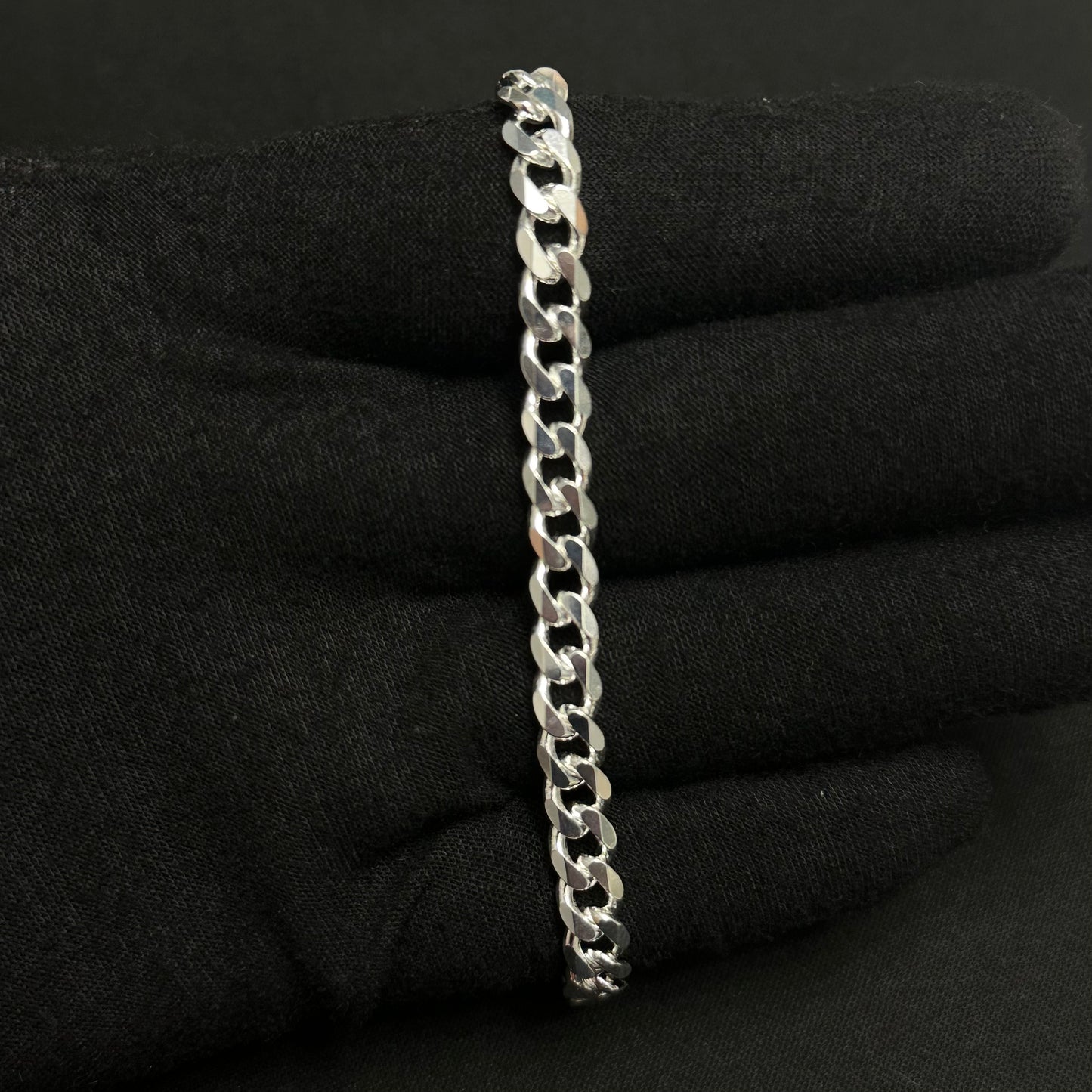 7MM Sterling Silver Curb Bracelet