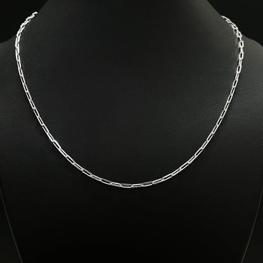 2.5MM Sterling Silver Paperclip Chain