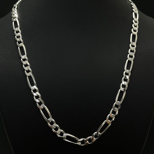 6.5MM Sterling Silver Figaro Chain