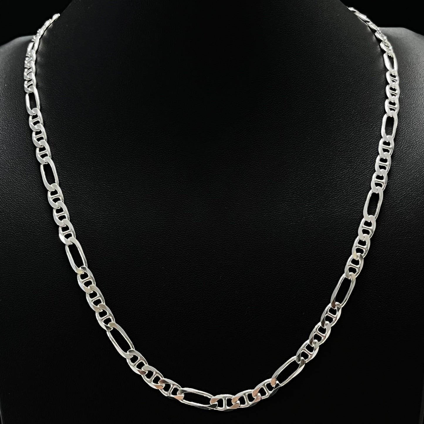 6MM Sterling Silver Fancy Figaro Chain