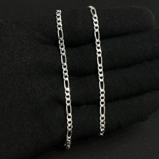 4MM Sterling Silver Figaro Chain
