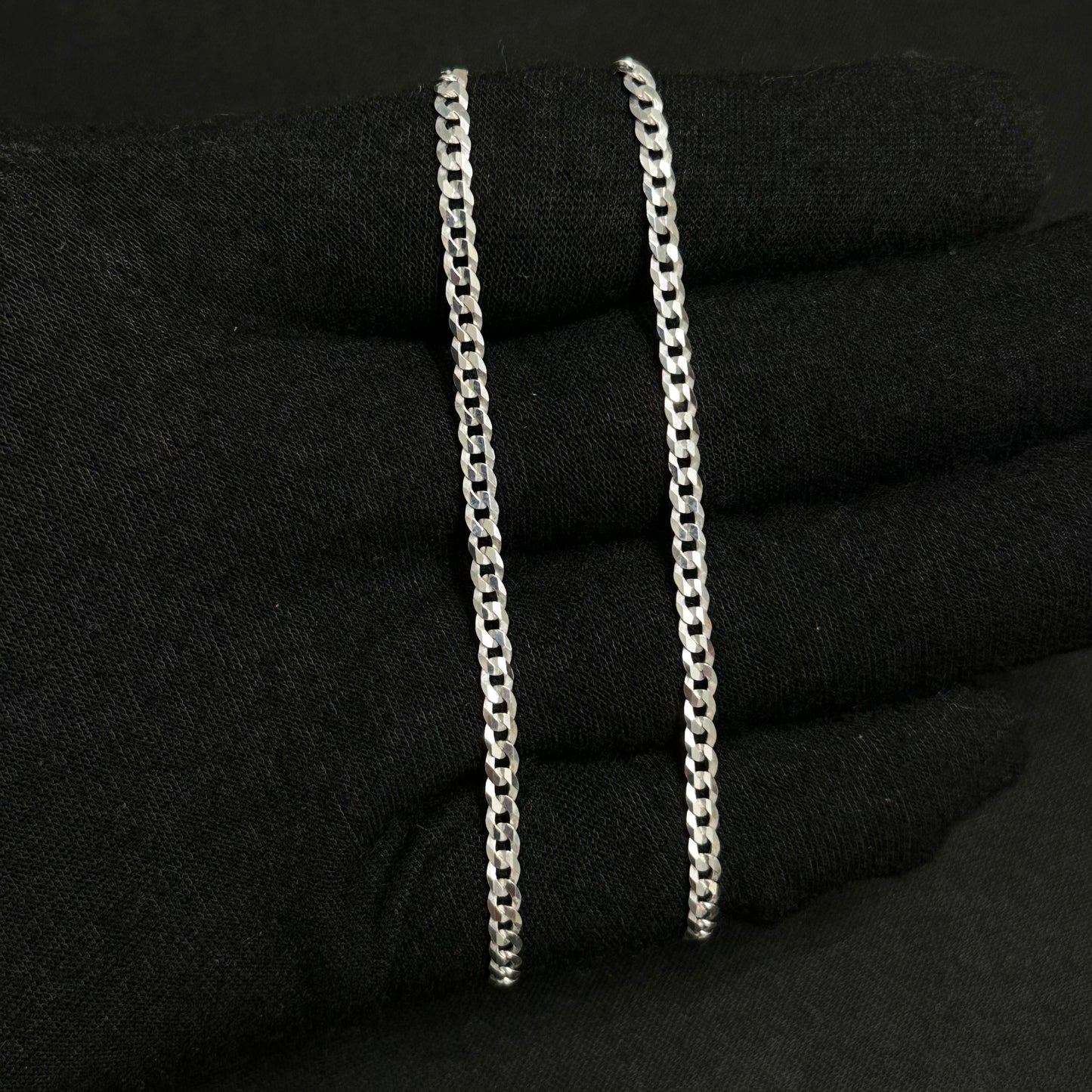 3MM Sterling Silver Flat Curb Chain