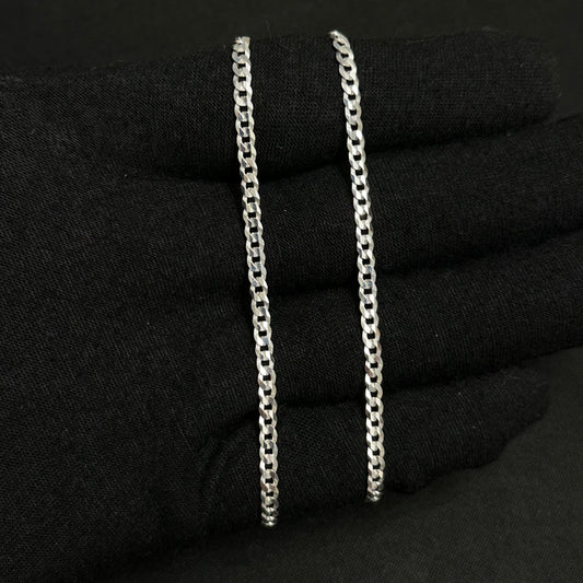 3MM Sterling Silver Flat Curb Chain