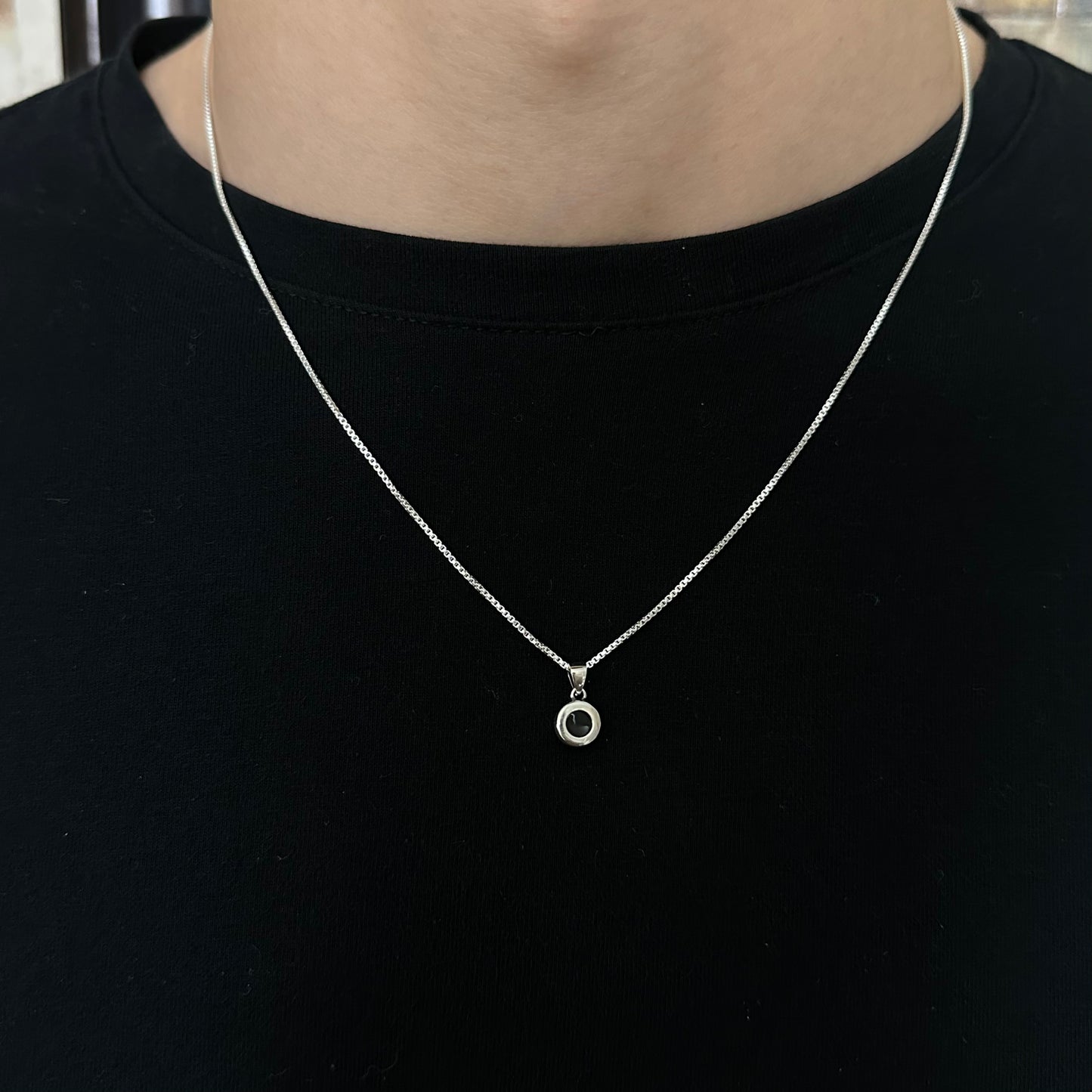 Sterling Silver Onyx Necklace