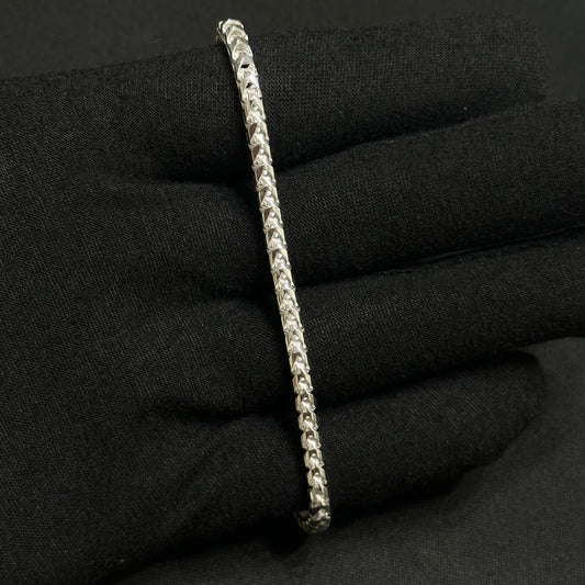 4MM Sterling Silver Franco Bracelet