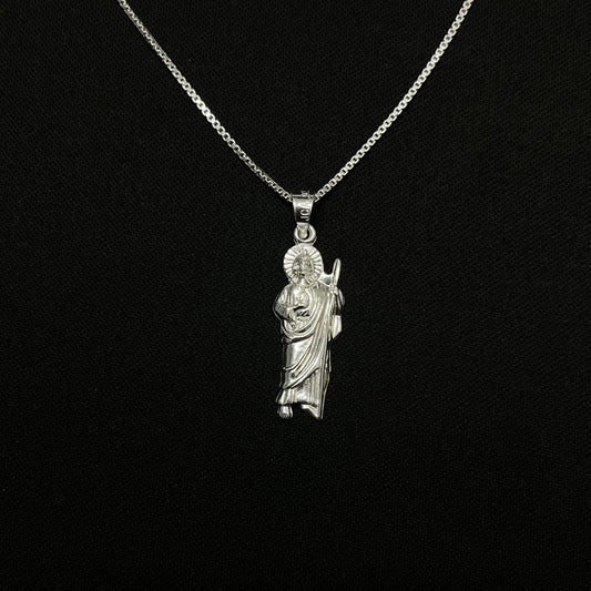 Sterling Silver St. Jude Statue Necklace