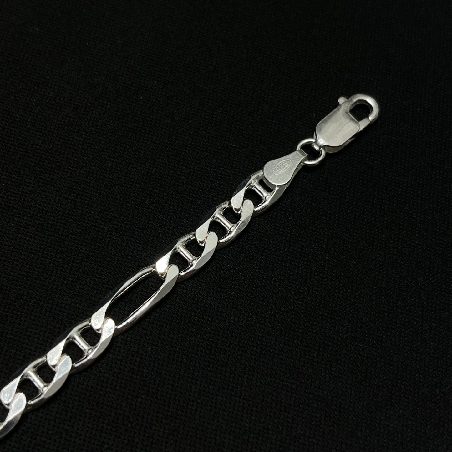 6MM Sterling Silver Fancy Figaro Chain