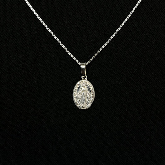 Sterling Silver Virgin Mary Necklace