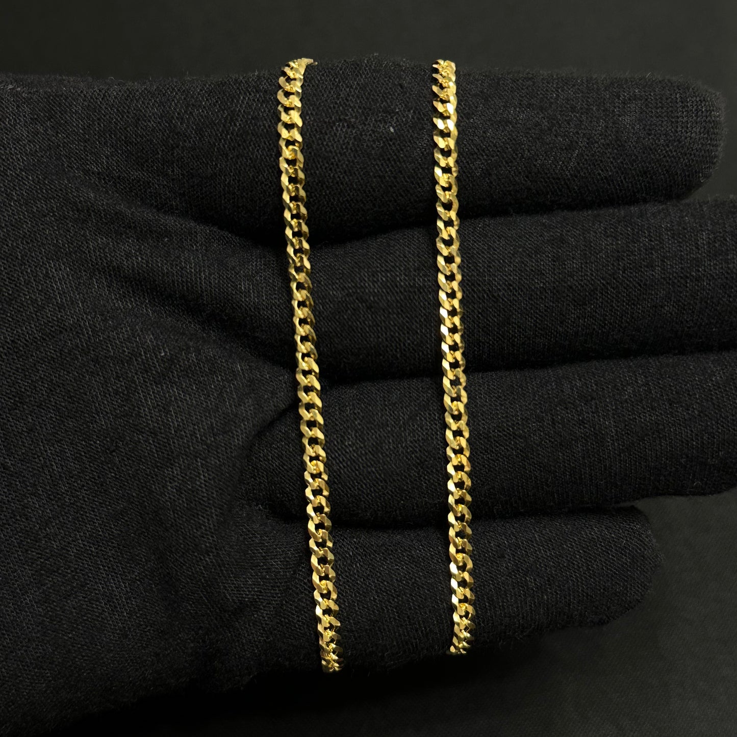 3MM Sterling Silver Vermeil Flat Curb Chain