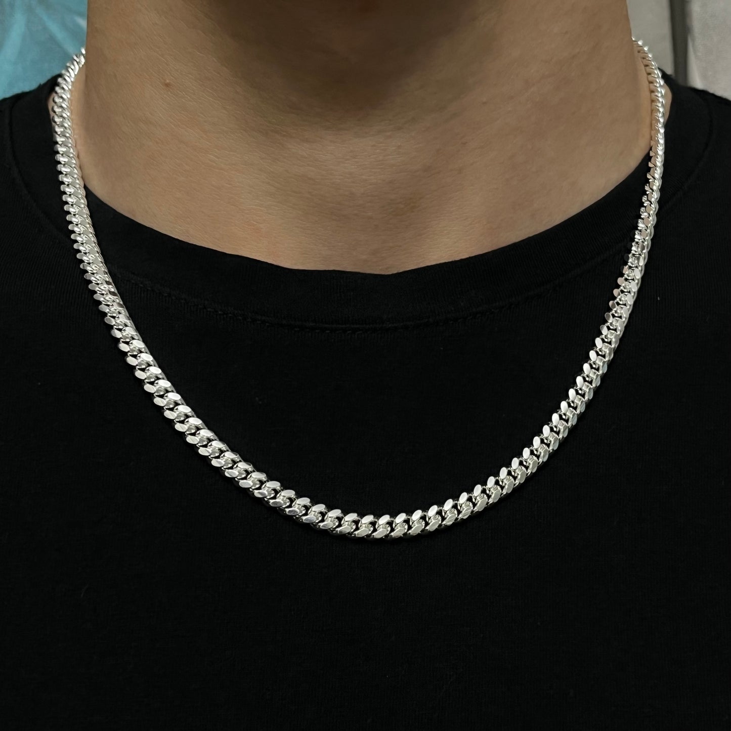 5.5MM Sterling Silver Miami Cuban Link Chain