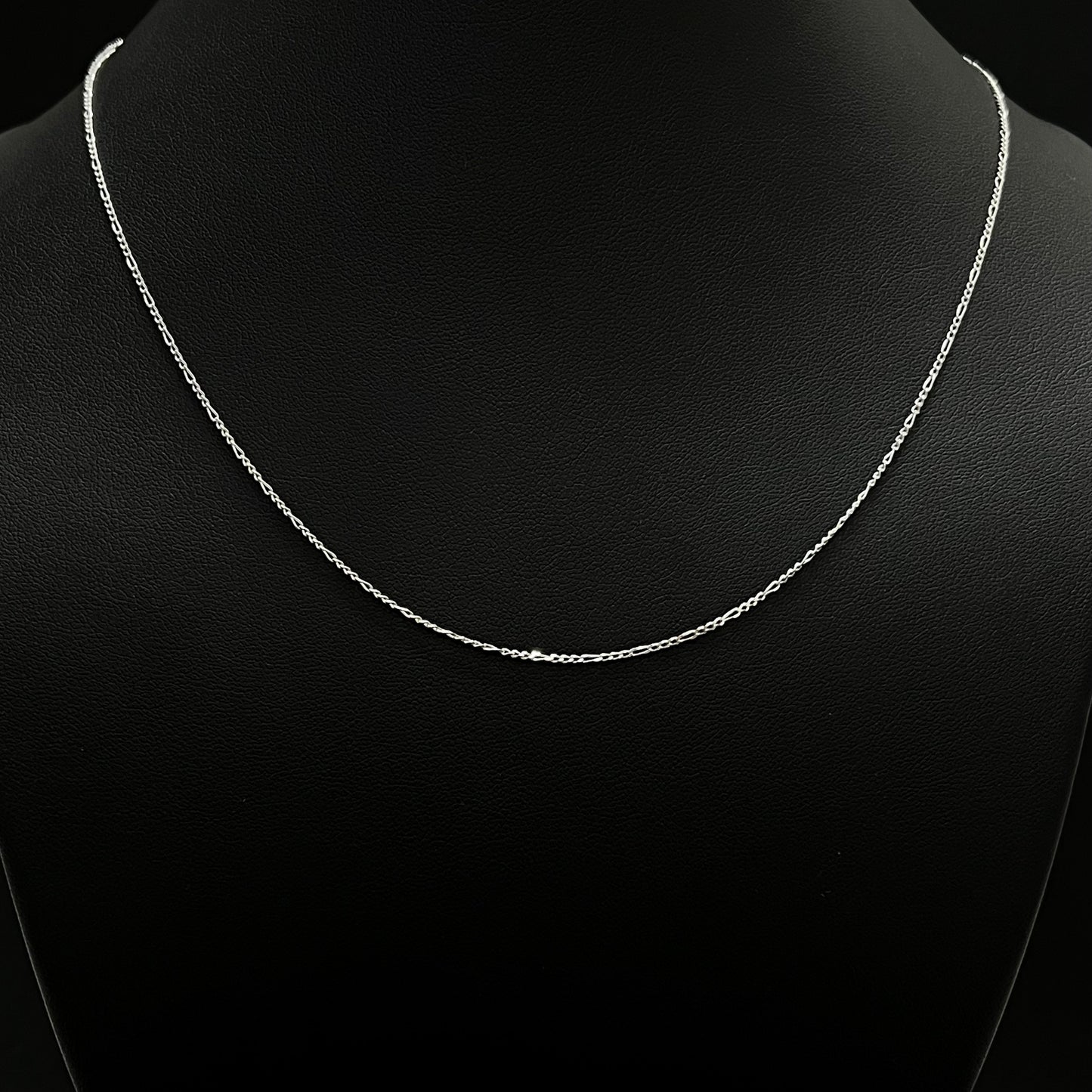 1MM Sterling Silver Figaro Chain