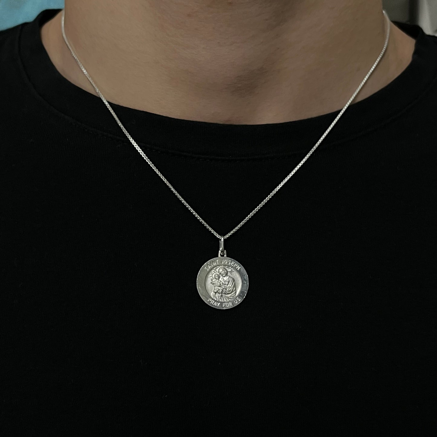 Sterling Silver St. Joseph Necklace