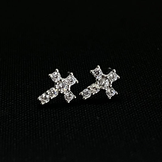 Sterling Silver Cross Earrings