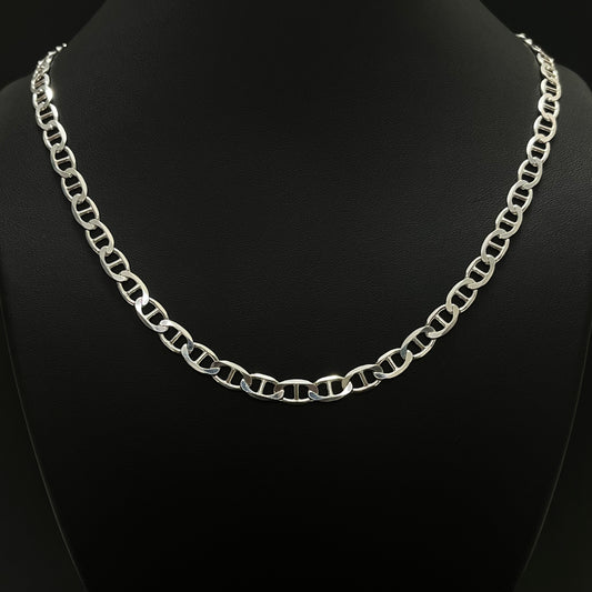 6MM Sterling Silver Mariner Chain