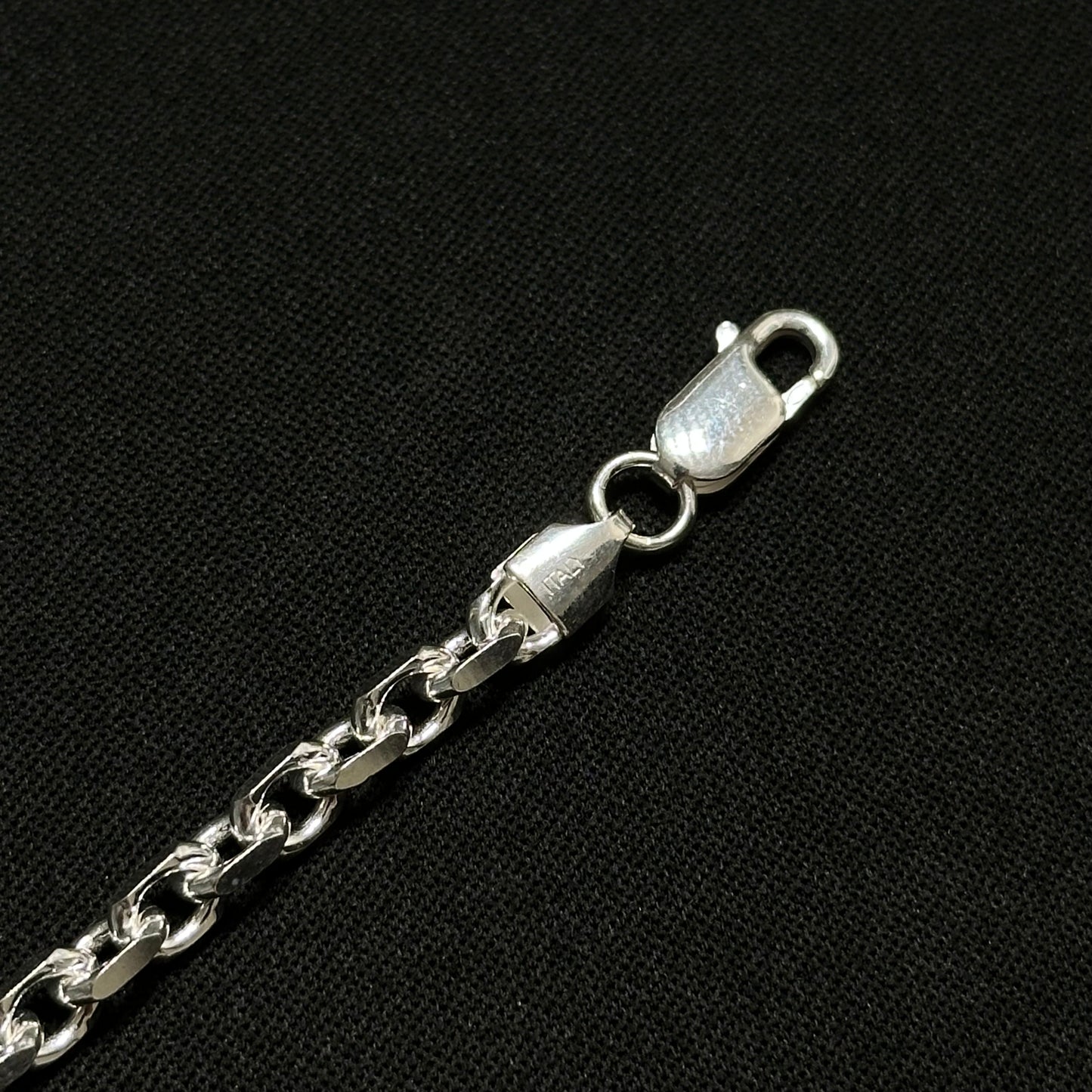 4MM Sterling Silver Anchor Bracelet