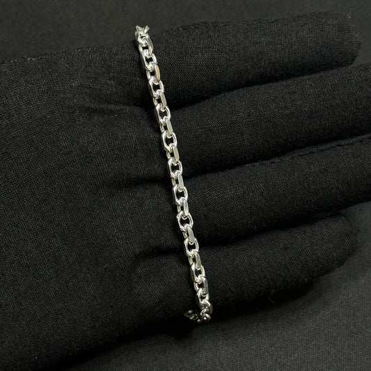 4MM Sterling Silver Anchor Bracelet