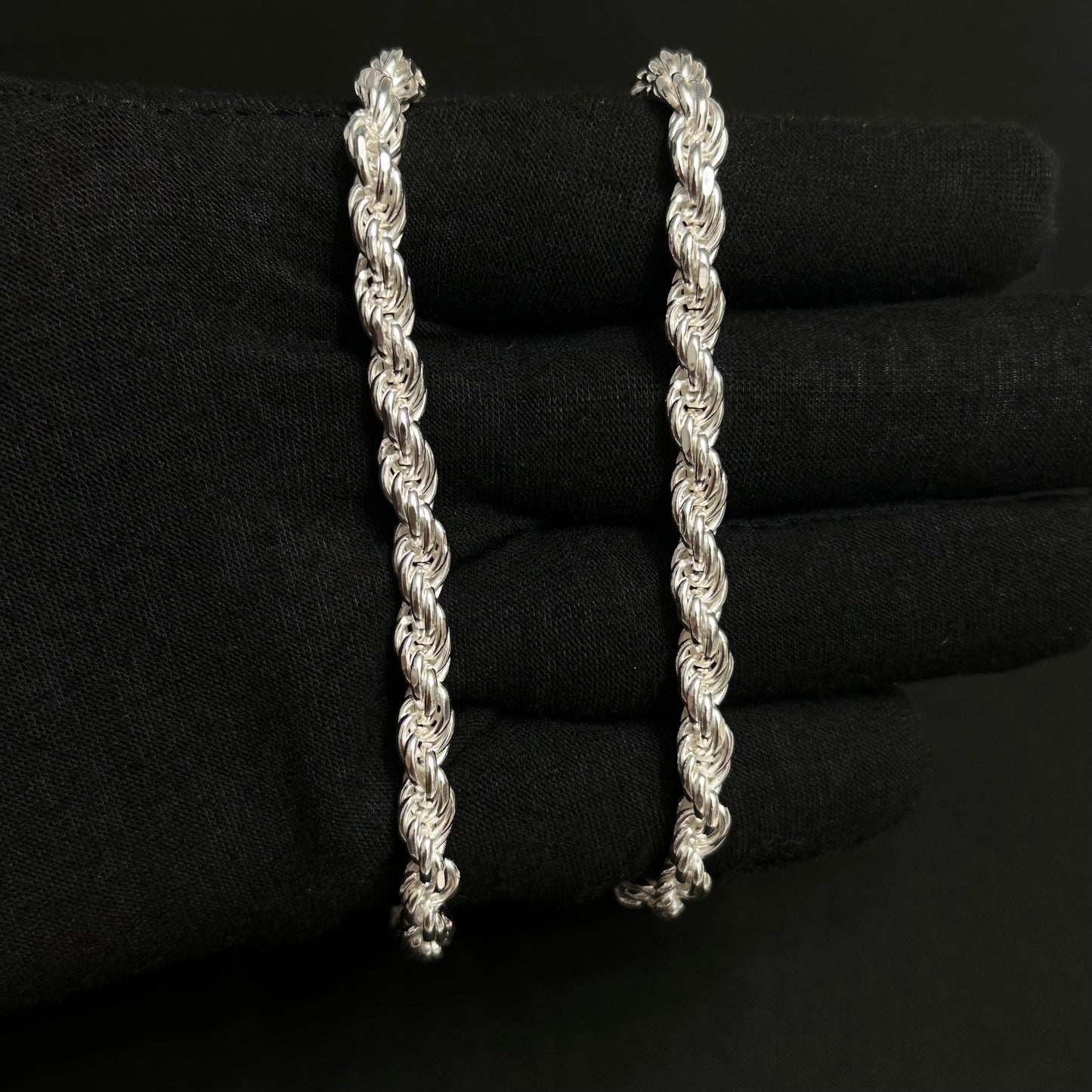 5.8MM Sterling Silver Rope Chain