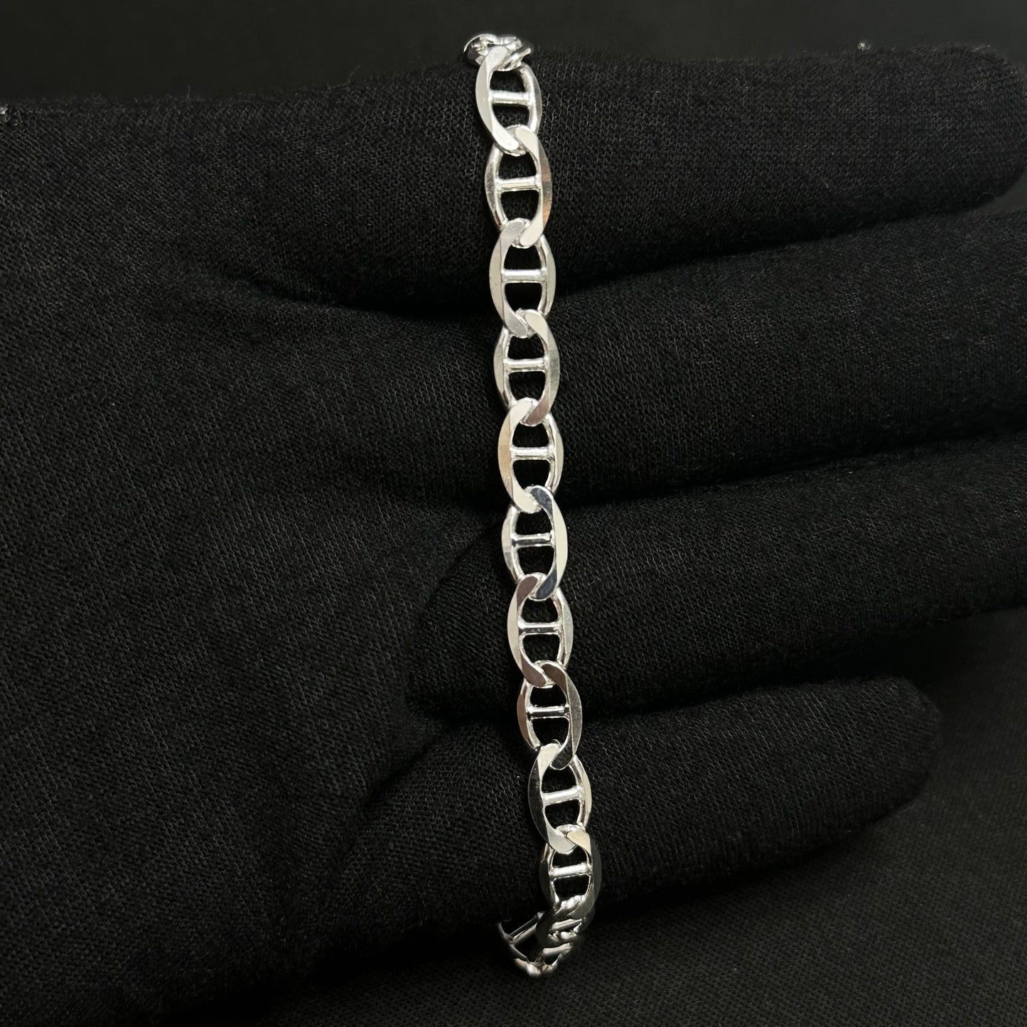 6MM Sterling Silver Mariner Bracelet
