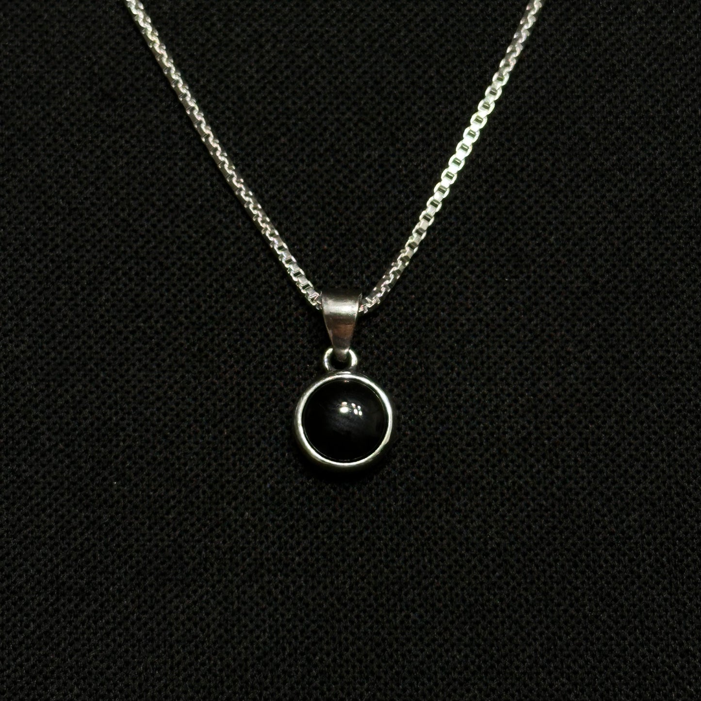 Sterling Silver Onyx Necklace