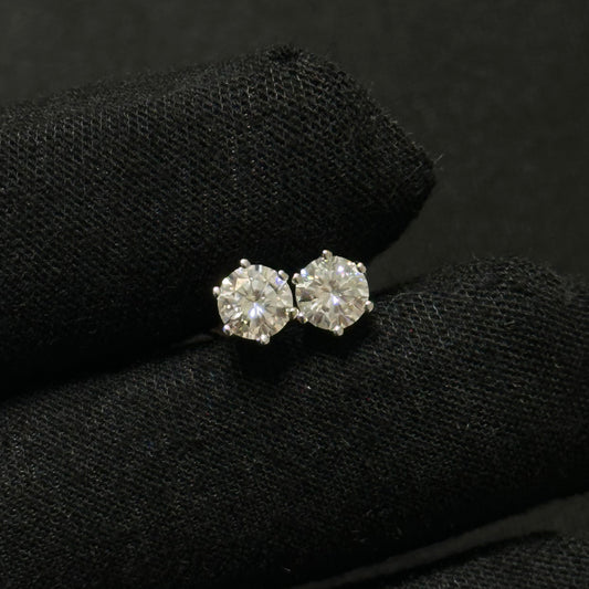 5MM Moissanite Round Earrings