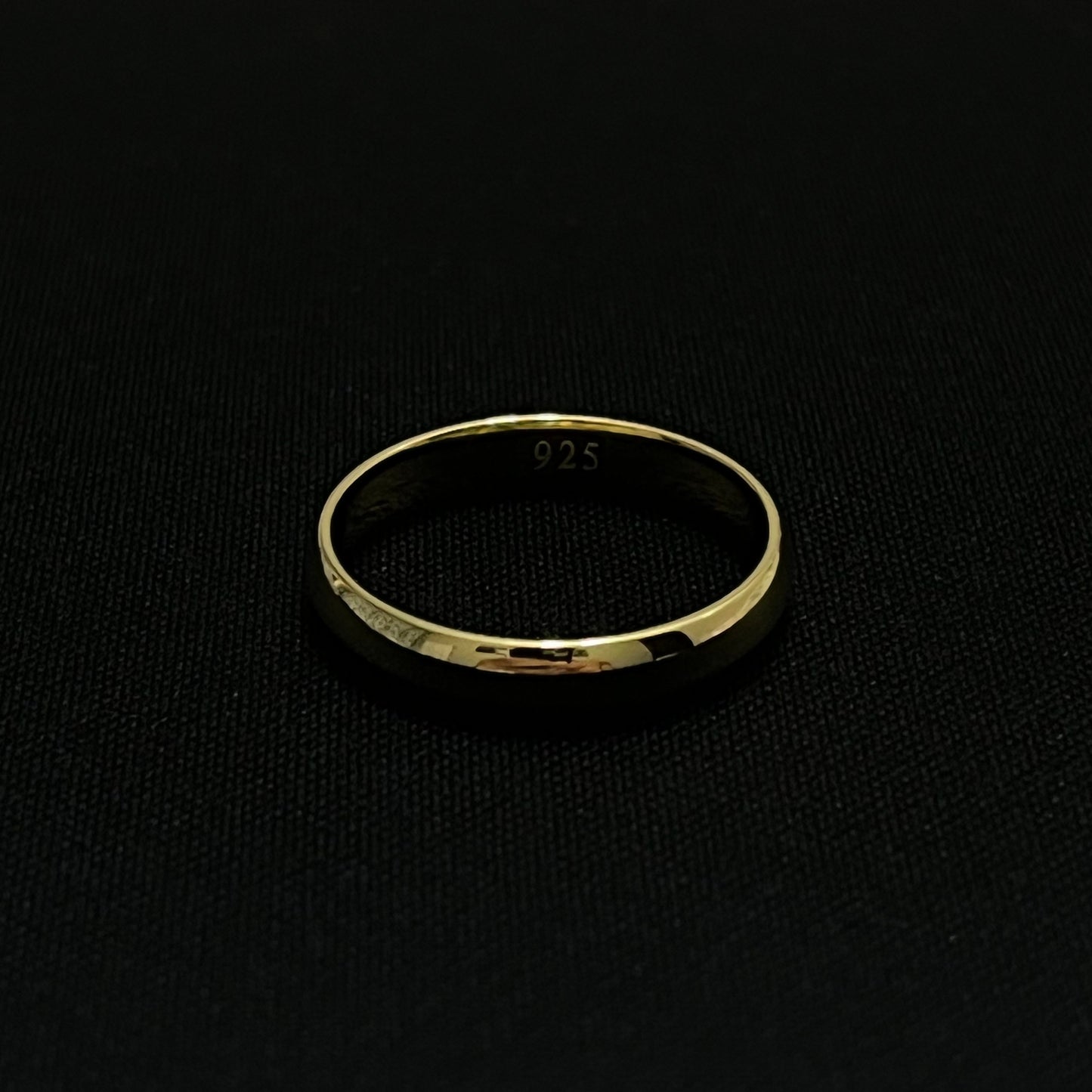 Gold over Sterling Silver 4MM Plain Band Ring