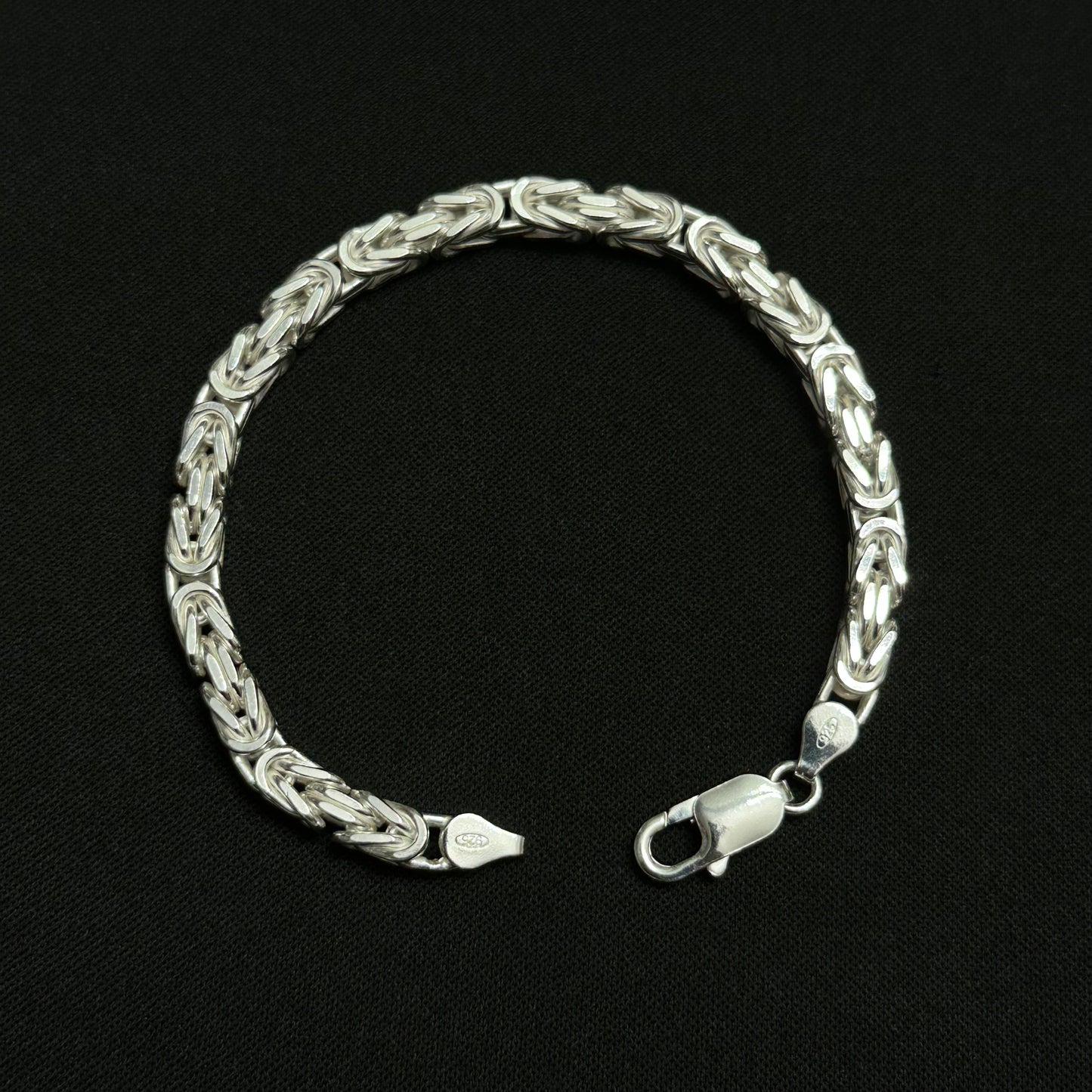 5MM Sterling Silver Byzantine Bracelet